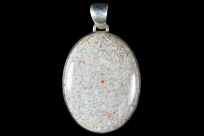 Polished Fossil Dinosaur Bone (Gembone) Pendant #115061